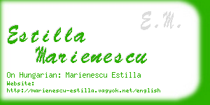 estilla marienescu business card